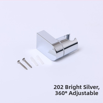 Държач за душ глава с фиксирана скоба, ABS, регулируем клип, модерен минимализъм