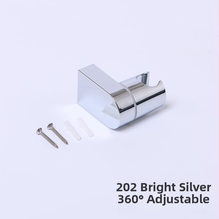 Държач за душ глава с фиксирана скоба, ABS, регулируем клип, модерен минимализъм