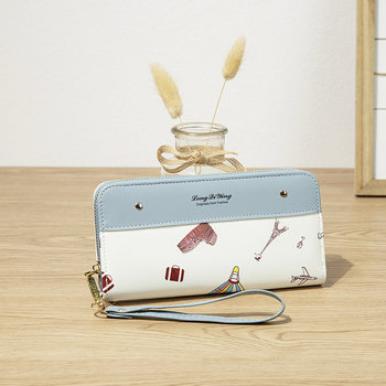 Duga ženska novčanik s zatvaračem, PU koža, krojenje u korejskom stilu, podstava od poliestera, za dnevnu uporabu