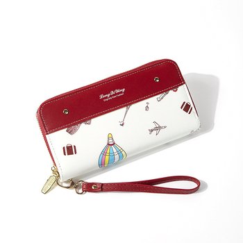 Duga ženska novčanik s zatvaračem, PU koža, krojenje u korejskom stilu, podstava od poliestera, za dnevnu uporabu