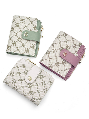 WILLIAMPOLO PVC bifold novčanik s kariranim uzorkom, zaštita od krađe, za svakodnevnu uporabu