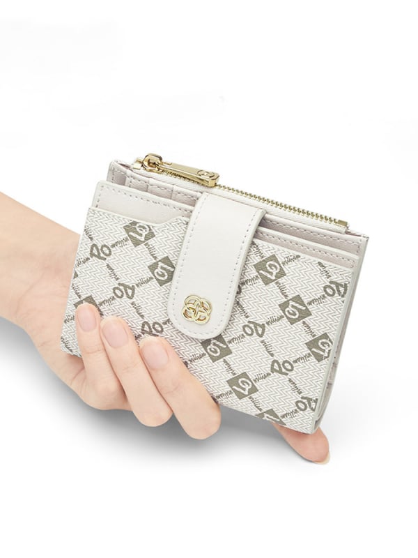 WILLIAMPOLO PVC bifold novčanik s kariranim uzorkom, zaštita od krađe, za svakodnevnu uporabu