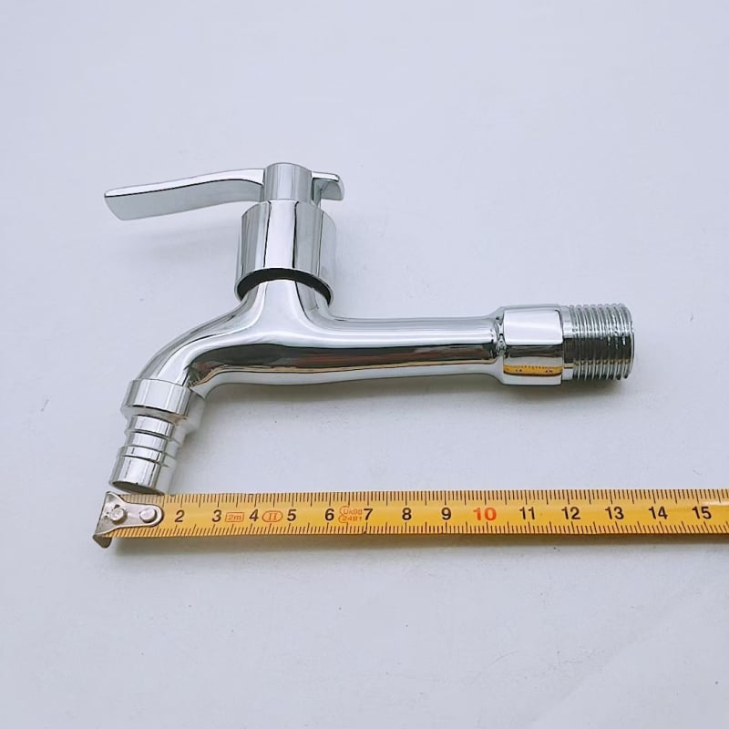 Vstavaný zmiešavací kohútik pre práčku a mop umývadlo, telo z mosadznej zliatiny, keramický disk, otváranie kľúčom