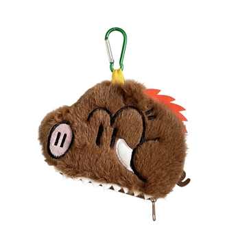 Plišani novčanik za kovanice s geometrijskim uzorkom, ulični stil, poliester podstava, unisex