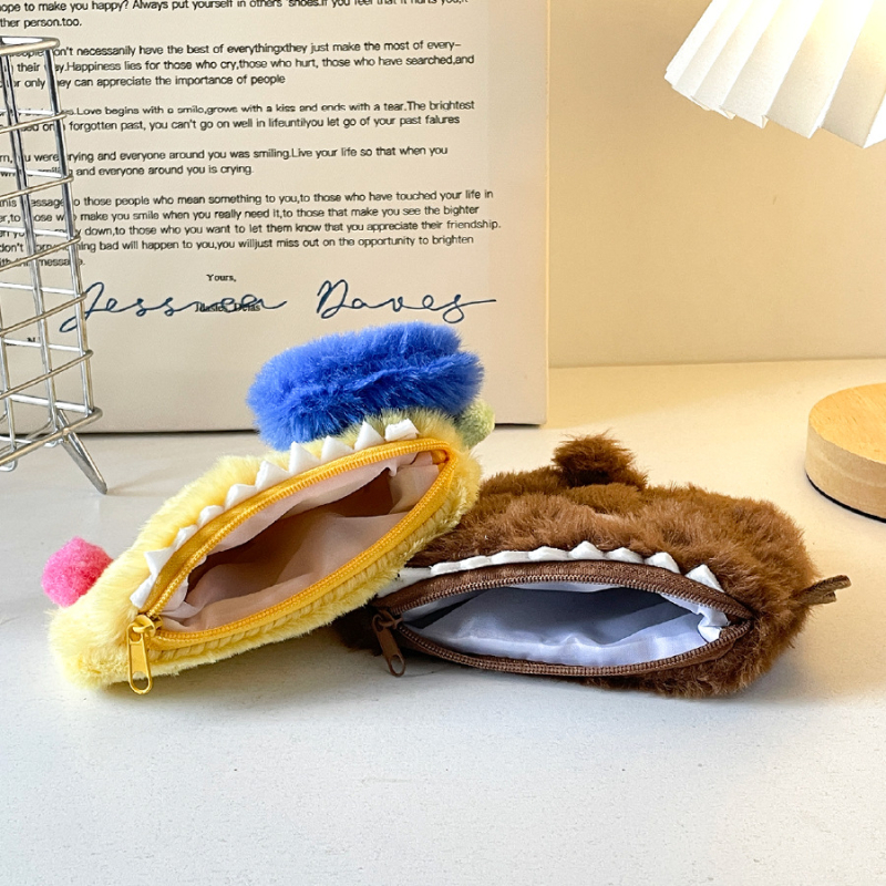 Plišani novčanik za kovanice s geometrijskim uzorkom, ulični stil, poliester podstava, unisex