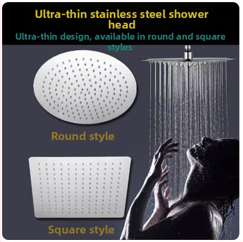 leo-pardes cap de duș din oțel inoxidabil, tip spray superior, funcție ploaie, stil modern minimalist