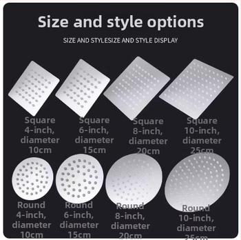 leo-pardes cap de duș din oțel inoxidabil, tip spray superior, funcție ploaie, stil modern minimalist