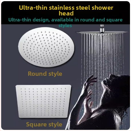 leo-pardes cap de duș din oțel inoxidabil, tip spray superior, funcție ploaie, stil modern minimalist