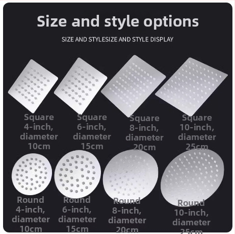 leo-pardes cap de duș din oțel inoxidabil, tip spray superior, funcție ploaie, stil modern minimalist