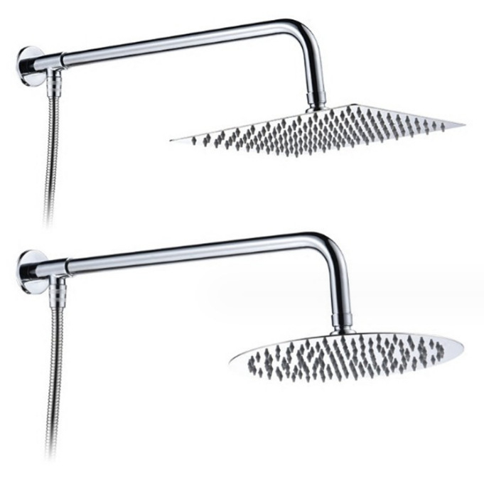 leo-pardes cap de duș din oțel inoxidabil, tip spray superior, funcție ploaie, stil modern minimalist