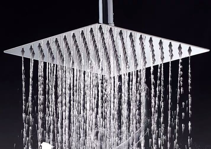 leo-pardes cap de duș din oțel inoxidabil, tip spray superior, funcție ploaie, stil modern minimalist