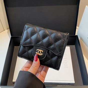 Novčanik za kartice s preklopnim poklopcem, PU koža, 1 preklop, retro stil, dijamantno šivanje uzorak, ultra lagan