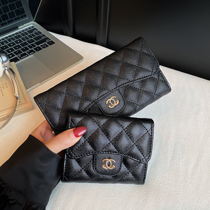 Novčanik za kartice s preklopnim poklopcem, PU koža, 1 preklop, retro stil, dijamantno šivanje uzorak, ultra lagan