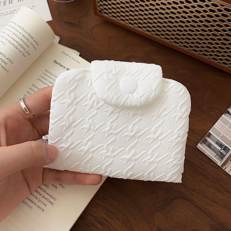 Unisex novčanik za novčiće i kartice, plisirani materijal, retro stil, višestruki držač kartica, poliester