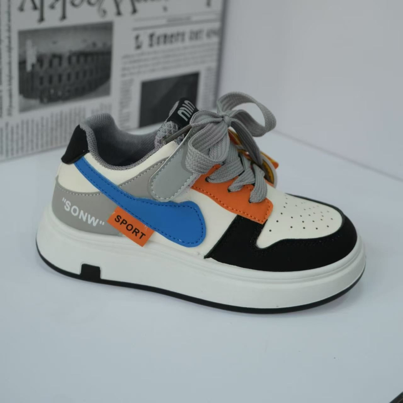 Dječje tenisice za djevojčice, Velcro zatvarač, umjetna koža gornji dio, gumena potplat, prikladne za proljeće i jesen, za uzrast 7–16 godina.