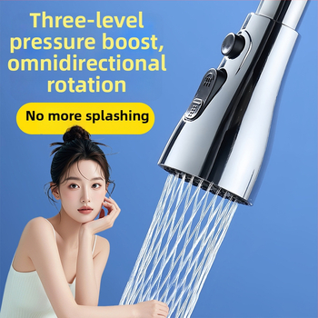 Rozširujúci adaptér kuchynskej batérie s univerzálnym otočným výtokom a predĺženým aerátorom proti špliechaniu; závitové pripojenie; model 0410; ABS; elektroplating; Morro