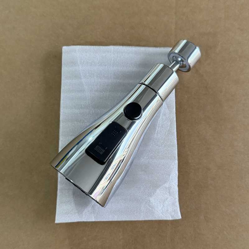 Rozširujúci adaptér kuchynskej batérie s univerzálnym otočným výtokom a predĺženým aerátorom proti špliechaniu; závitové pripojenie; model 0410; ABS; elektroplating; Morro