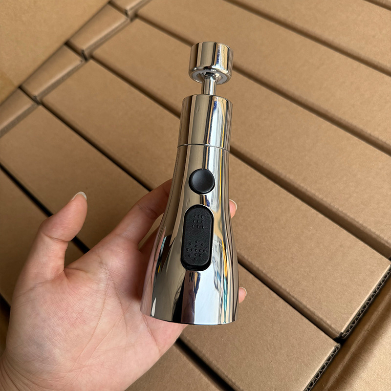 Rozširujúci adaptér kuchynskej batérie s univerzálnym otočným výtokom a predĺženým aerátorom proti špliechaniu; závitové pripojenie; model 0410; ABS; elektroplating; Morro