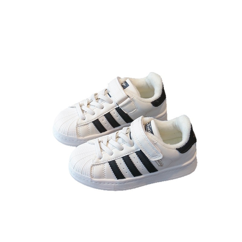 Dječje sportske cipele s shell toe, fleece podstava, gumena đon, Velcro zatvarač, unisex – jesen-zima