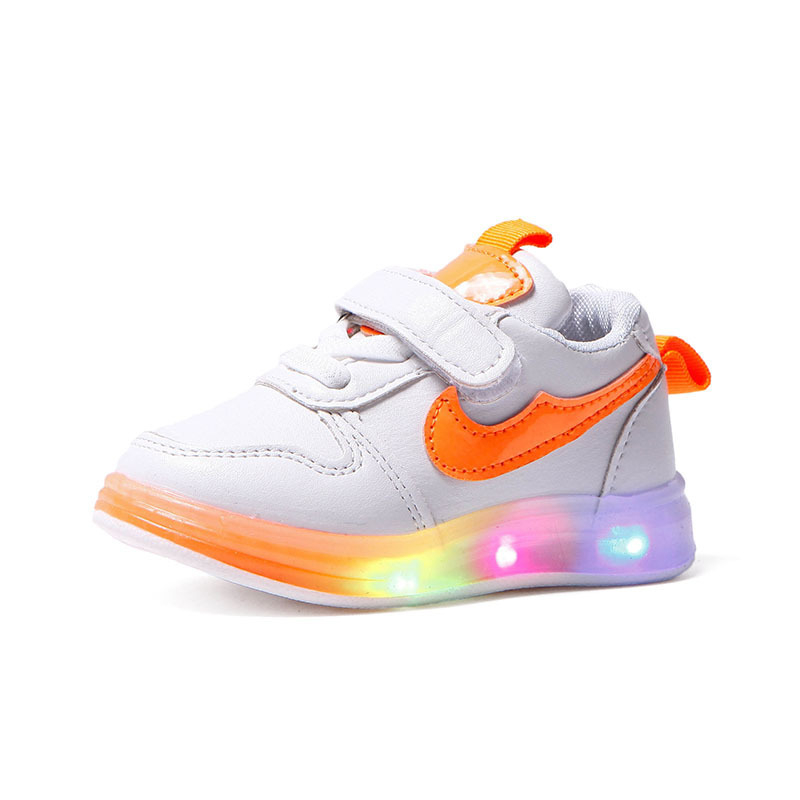 Dječje svjetleće tenisice s LED, prozračan mrežasti gornji dio, niski kroj, gumeni potplat, unisex