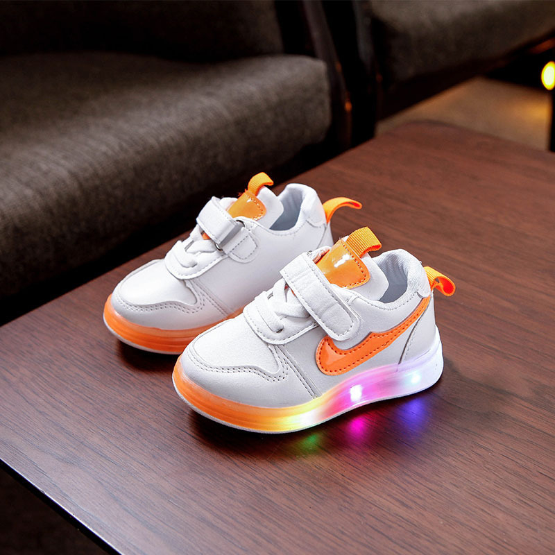 Dječje svjetleće tenisice s LED, prozračan mrežasti gornji dio, niski kroj, gumeni potplat, unisex
