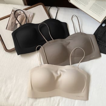 Bez naramenica grudnjak za žene: odvojive dvostruke naramenice, najlon tkanina s podstavom, potpuno pokriće, stražnje kopčanje s tri reda kukica