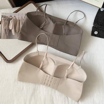 Bez naramenica grudnjak za žene: odvojive dvostruke naramenice, najlon tkanina s podstavom, potpuno pokriće, stražnje kopčanje s tri reda kukica