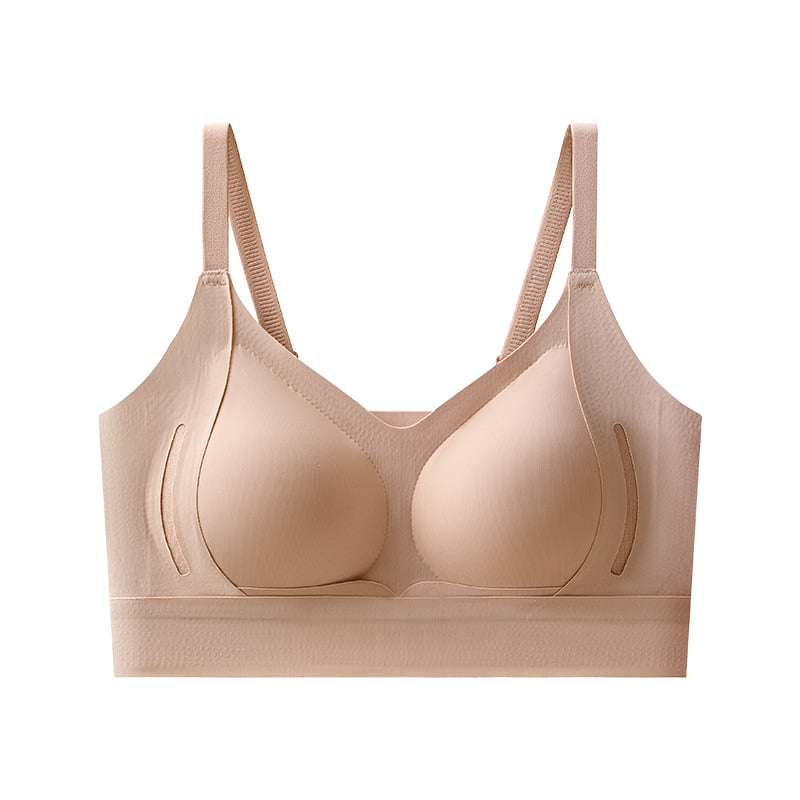 Bezšvová podprsenka s plnou misou, tenké tvarované košíčky, pevné dvojité ramienka, priedušný nylonový materiál, mäkká podpora