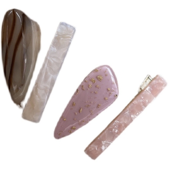 Акрилен клип за коса с форма на клюн - Maca Baka, ръчна изработка, дамски аксесоар за глава, мармурен кант