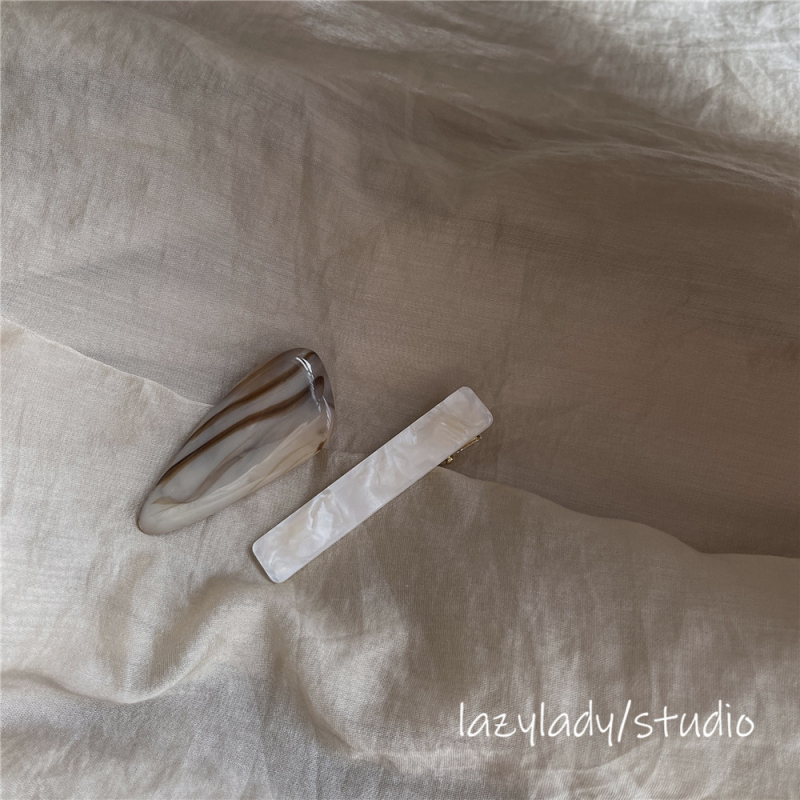 Акрилен клип за коса с форма на клюн - Maca Baka, ръчна изработка, дамски аксесоар за глава, мармурен кант