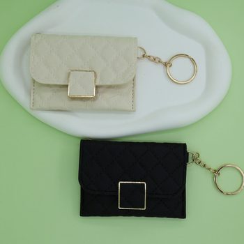 Mini PU novčanik za kovance i držač kartica sa kvadratnom kopčom – unisex, retro stil, za dnevnu upotrebu