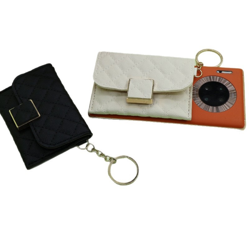 Mini PU novčanik za kovance i držač kartica sa kvadratnom kopčom – unisex, retro stil, za dnevnu upotrebu