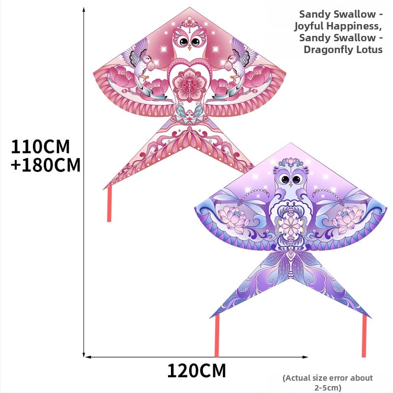 Τρίγωνος χαρταετός με σχέδιο φουσκωμένου χρυσόψαρου τεσσάρων φτερών, χειροποίητος, πολυεστέρας, σκελετός από ίνες γυαλιού