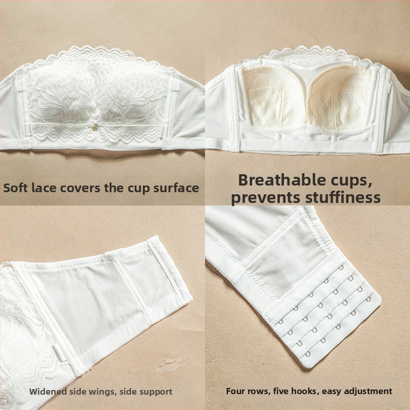 Podprsenka bez ramienok – bez chrbta, s plnými košíčkami, protišmyková, odnímateľné ramienka