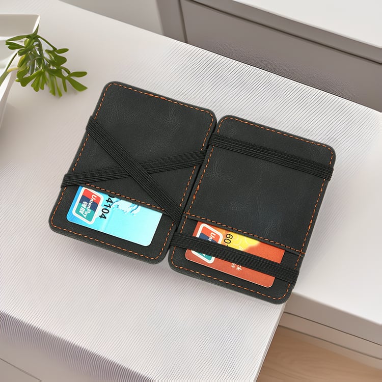 Držač kartica od PU kože s uzorkom pruga, unisex, ultra lagan, model 029