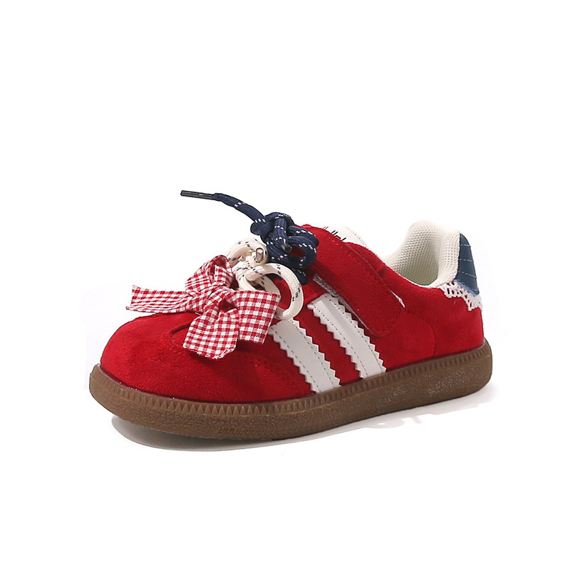 Dječje tenisice s Velcro kopčanjem, korejskog stila – unisex, prugasti gornji dio; Gornji materijal: Super Fiber; Zatvarač: Velcro; Potplat: guma; Sezona: proljeće–jesen