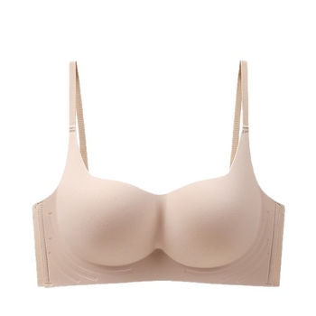 Bezšvová push-up podprsenka bez drôtov, 1/2 košíčky, tvarované košíčky, pevné dvojité ramienka