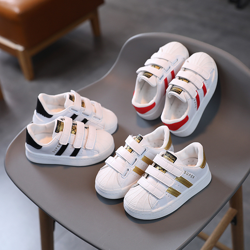 Dječje Shell-Toe tenisice, unisex, Velcro zatvaranje, PU gornji dio, TPR đon, uzrast 1–6 godina