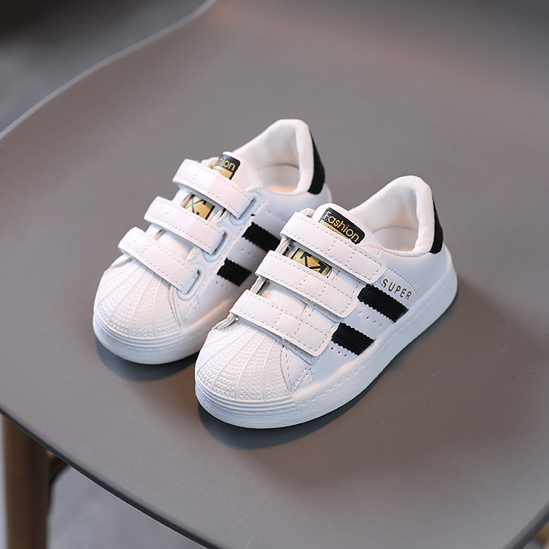 Dječje Shell-Toe tenisice, unisex, Velcro zatvaranje, PU gornji dio, TPR đon, uzrast 1–6 godina