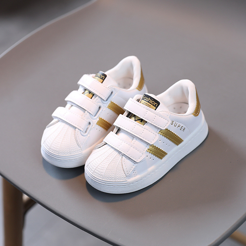 Dječje Shell-Toe tenisice, unisex, Velcro zatvaranje, PU gornji dio, TPR đon, uzrast 1–6 godina