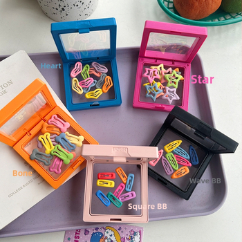 BB клип за коса – мини костна форма с акценти звезда и сърце, сплав, ръчна изработка, корейски стил, Yiwu произход