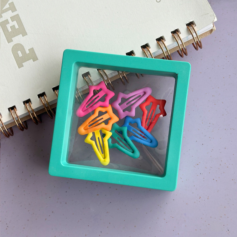 BB клип за коса – мини костна форма с акценти звезда и сърце, сплав, ръчна изработка, корейски стил, Yiwu произход