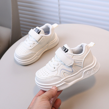 Dječje tenisice od mikrovlaknaste kože sa Velcro zatvaranjem, gumeni potplat, prugasti casual dizajn, unisex, za uzrast 1–6 godina