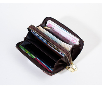 Clutch torba s tiskom četverolistne djeteline, velika kapaciteta, dvostruki zatvarači (PU koža; Bloomlane; poliester podstava)