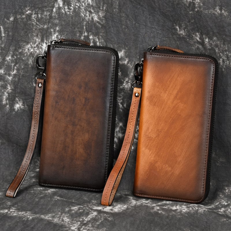 8100 Novčanik - Prava koža, gornja sloj goveđe kože, bifold, gradski minimalistički stil
