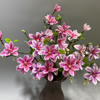 Umjetna magnolija – svilen cvijet, stalak na podu, za vjenčanja, vanjske prostore, rekvizite za fotografiju i kućnu dekoraciju