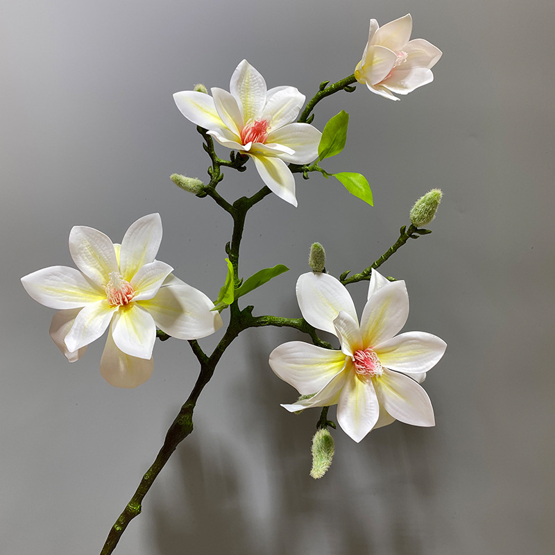 Umjetna magnolija – svilen cvijet, stalak na podu, za vjenčanja, vanjske prostore, rekvizite za fotografiju i kućnu dekoraciju