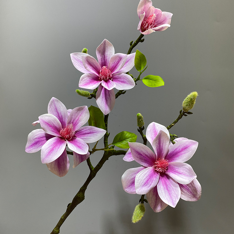 Umjetna magnolija – svilen cvijet, stalak na podu, za vjenčanja, vanjske prostore, rekvizite za fotografiju i kućnu dekoraciju