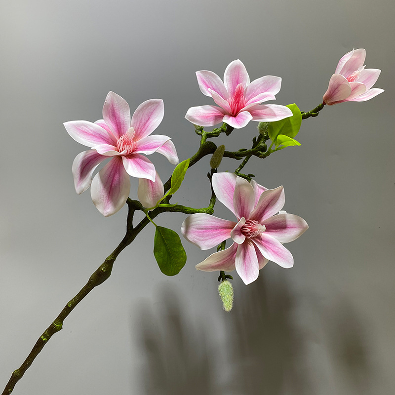 Umjetna magnolija – svilen cvijet, stalak na podu, za vjenčanja, vanjske prostore, rekvizite za fotografiju i kućnu dekoraciju