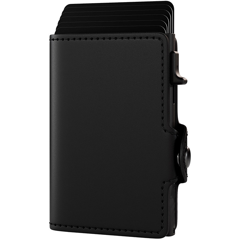 Ανδρικό πορτοφόλι από γνήσιο δέρμα Litong Leather Goods, στυλ επιχειρηματικό ελίτ, επένδυση από συνθετικό δέρμα, άνοιξη 2025